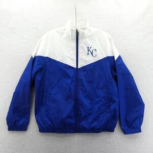 G-III Jacket Womens Medium Kansas City Royals Blue White Windbreaker Full Zip